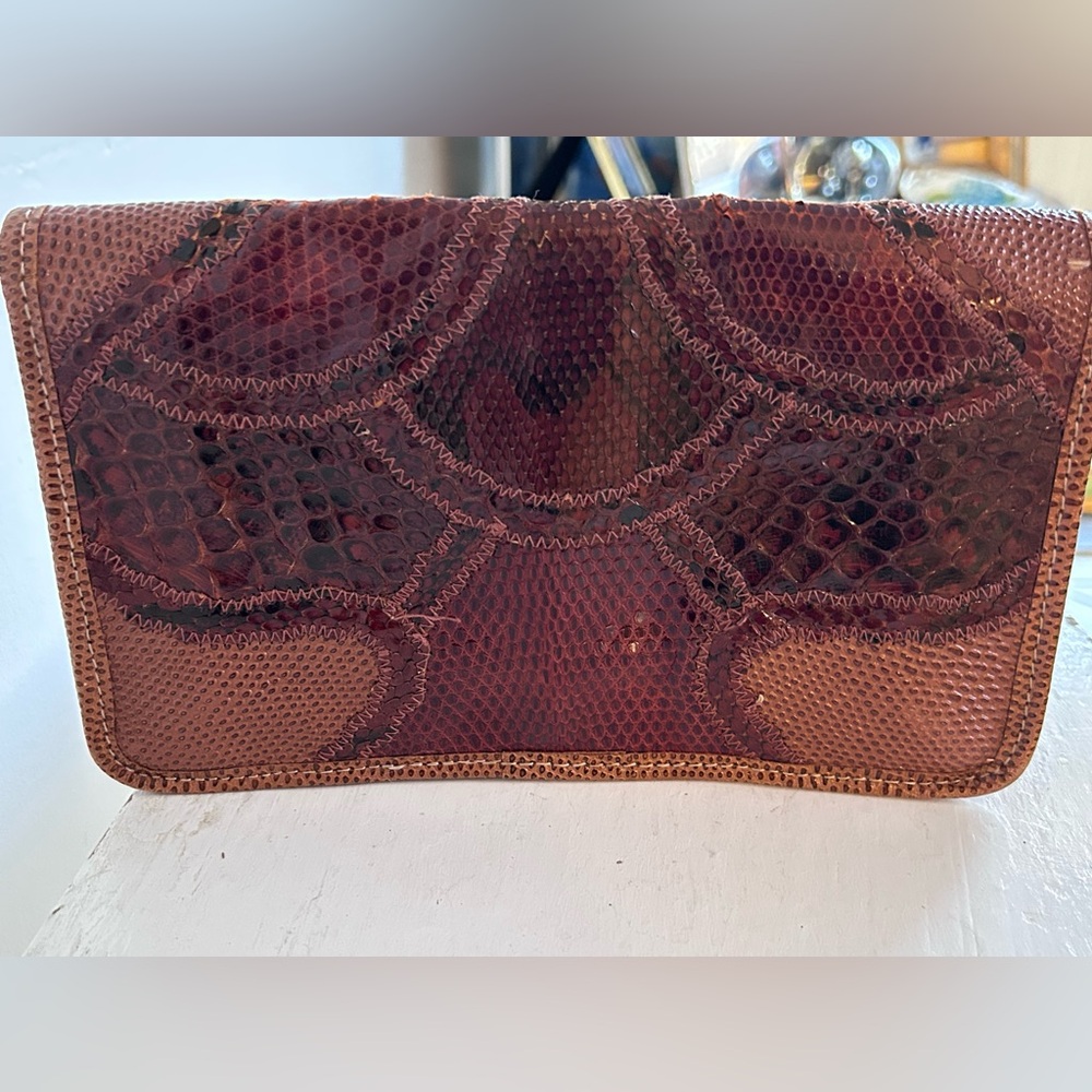 Carlos Falchi Vintage Python Snake Lizard Patchwo… - image 1